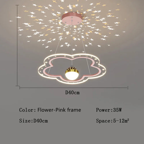 LED moderne créatif étoile suspension lumières enfants chambre lustre chambre salle d'étude maison dessin animé chambre d'enfants luminaires