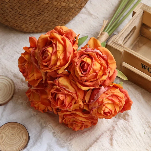 bouquet de roses artificielles pour décoration et photographie