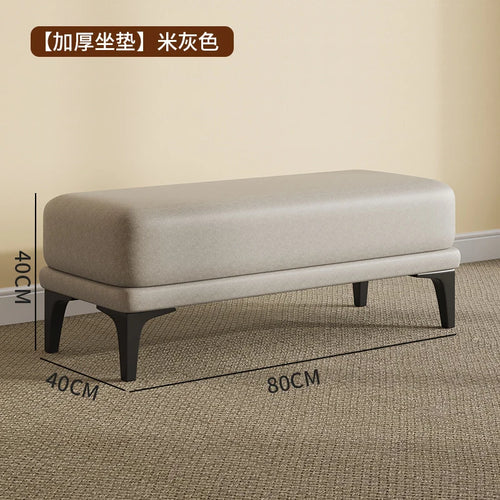 tabouret en velours moderne nordique pouf unique et peu encombrant - vue 8 sur 24