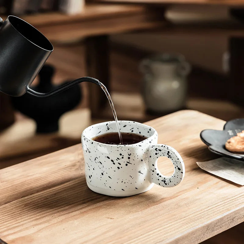 Mug céramique motif encre éclaboussée style minimaliste 280ml - vue 6 sur 7