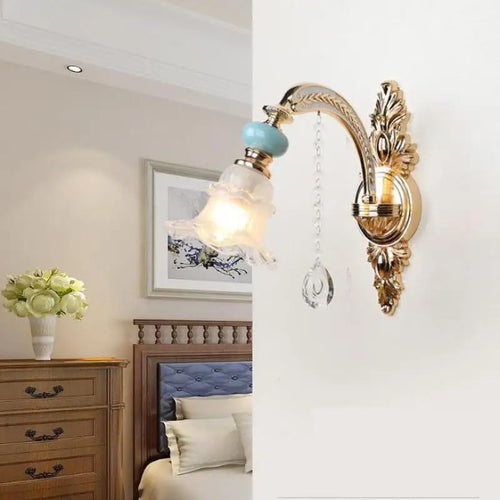 applique murale design nordique en cristal à led pour intérieur - vue 5 sur 10