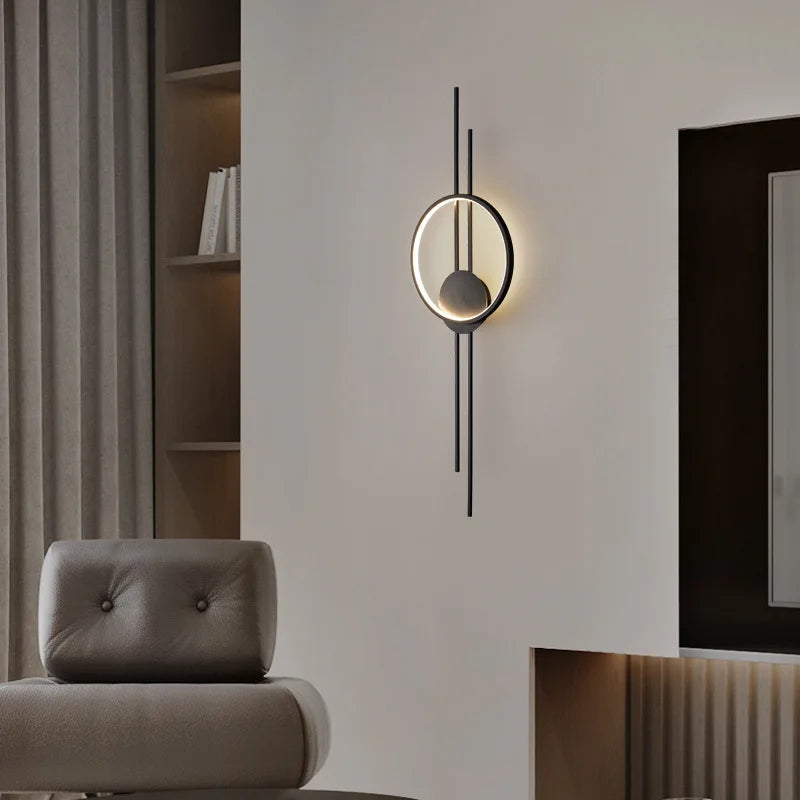 applique murale en laiton minimaliste trois intensités art déco - vue 2 sur 8