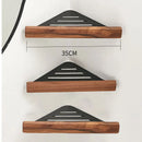 Wall Mount Floating Shelves, Wood and Aluminium, Storage Rack, Home Decor, Living Room, Bedroom, Bathroom, Kitch