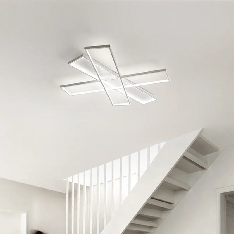lustre moderne minimaliste avec télécommande et gradation - vue 4 sur 13