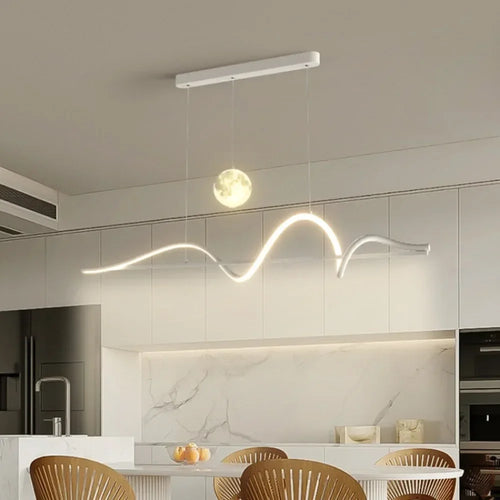 suspension linéaire moderne pour décoration intérieure nordique - vue 3 sur 8