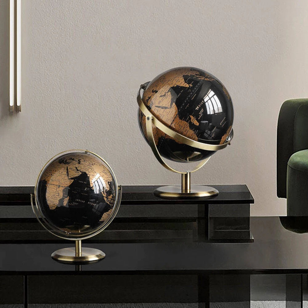 globe terrestre rétro pour décoration et apprentissage créatif - vue 5 sur 8