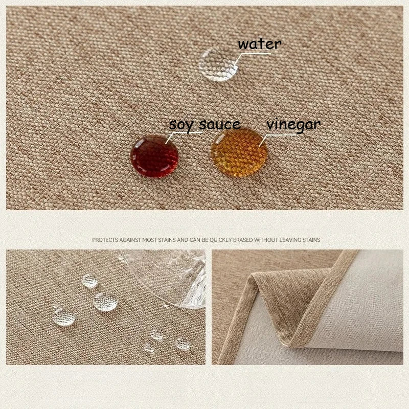 Nappe coton lin imperméable style minimaliste table repas