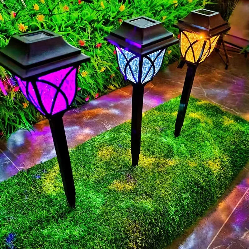 Lampes pic solaires de cour allume les lumières lumineuses de pelouse en plein air LED étanche lumières de voie solaire lumières de chemin de paysage - vue 5 sur 12