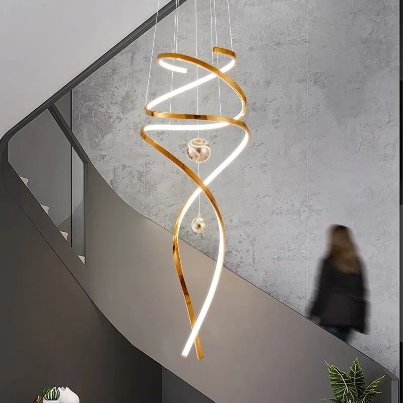 lustre suspension nordique pour éclairage intérieur salon - vue 6 sur 9