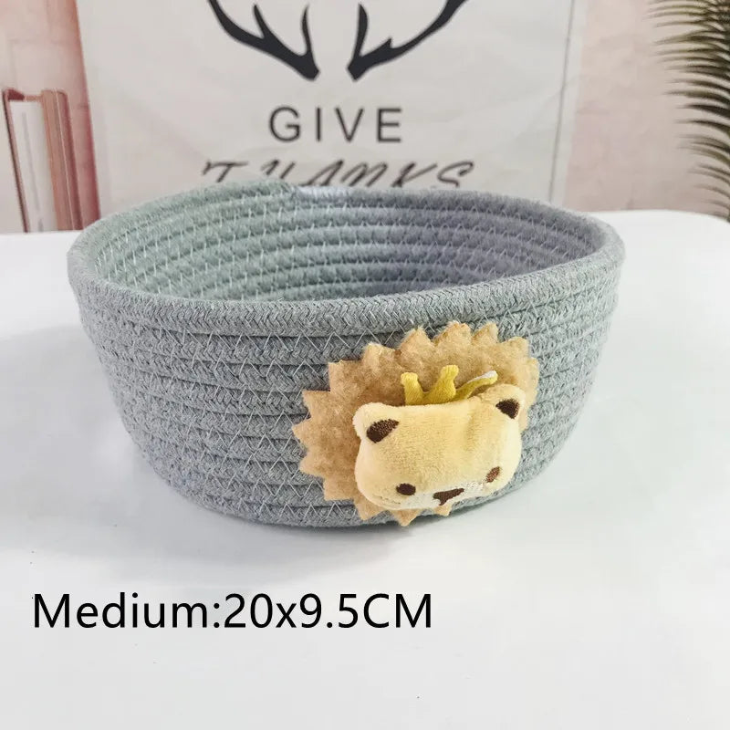 panier de rangement tissé animaux pour jouets et divers objets - vue 12 sur 21
