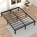Wholesale Durable Bed Frames Queen Size Bed Base Full Size Double Twin Bedframe With LED Light Strip, Outlets And USB Ports