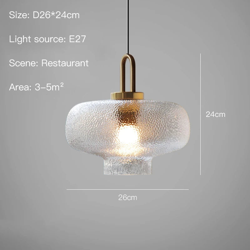 Suspension LED au Design nordique moderne en verre - vue 6 sur 10