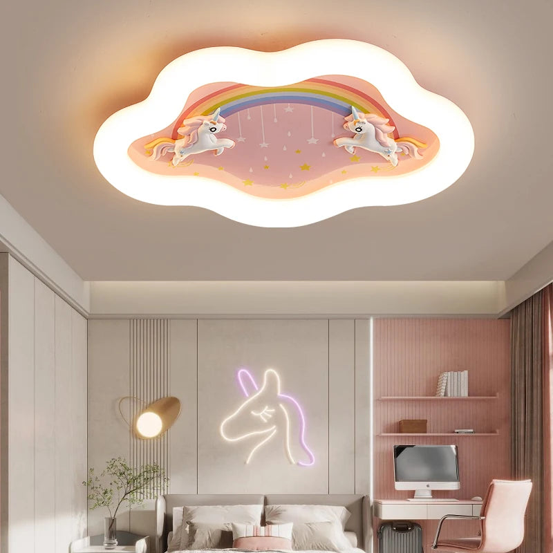 lustre astronaute led 2024 pour enfants avec lampe cloud suspendue - vue 7 sur 13