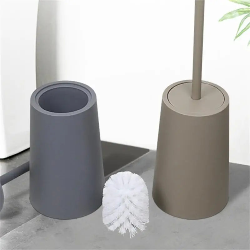 brosse de toilette moderne avec couvercle design élégant accessoires de nettoyage - vue 5 sur 9
