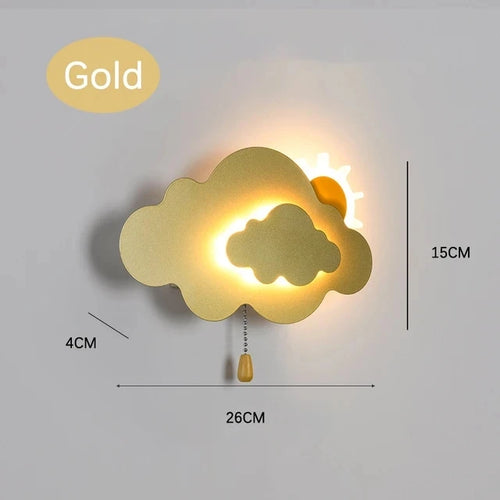 Modern minimalist cloud wall lamp for children's bedside - vue 9 sur 9
