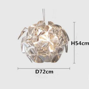 transparent acrylic chandelier design for elegant interior