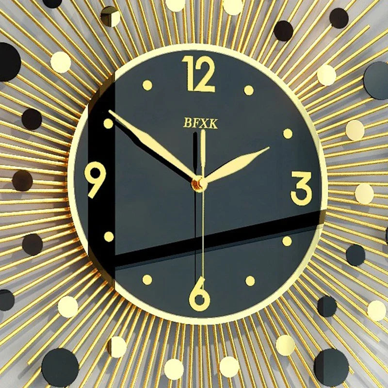 horloge murale luxe design créatif silencieuse pour décoration moderne - vue 8 sur 8