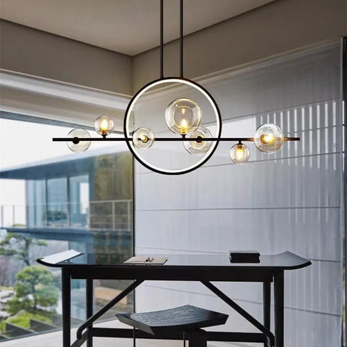 lustre à bulles en verre éclairage sphérique pour bar ou restaurant - vue 2 sur 10