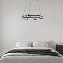 Italian minimalist glass chandelier for modern interiors