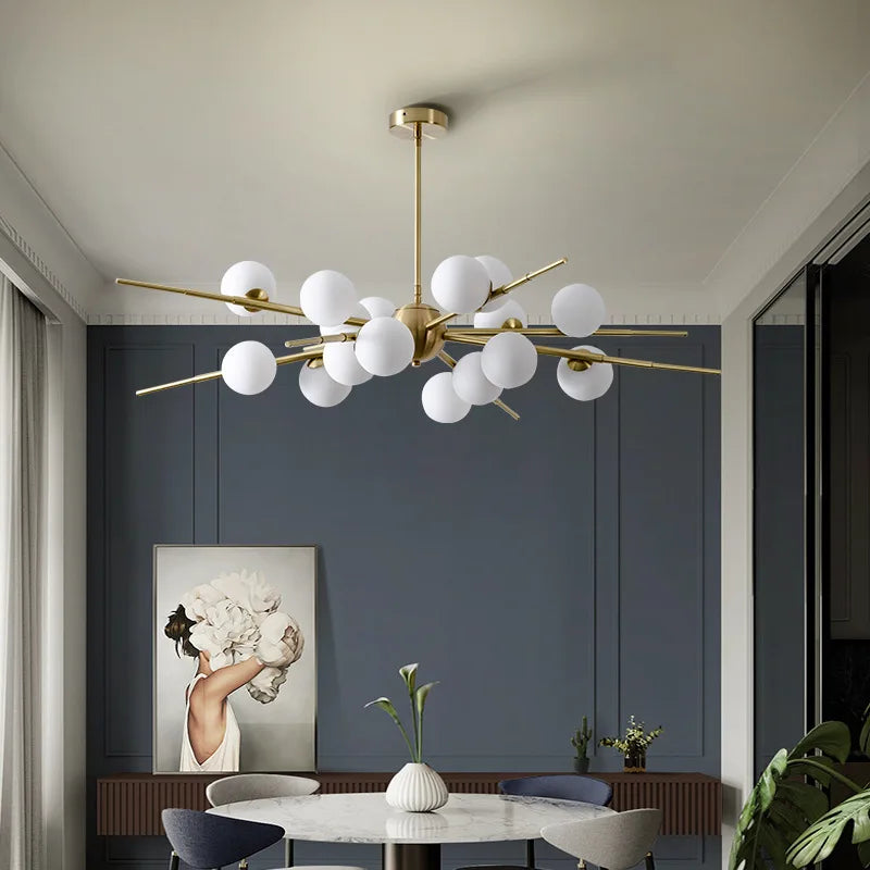 lustre nordique moderne en forme de branche de haricot magique - vue 4 sur 10