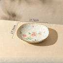 Assiette japonaise céramique motif floral bol profond