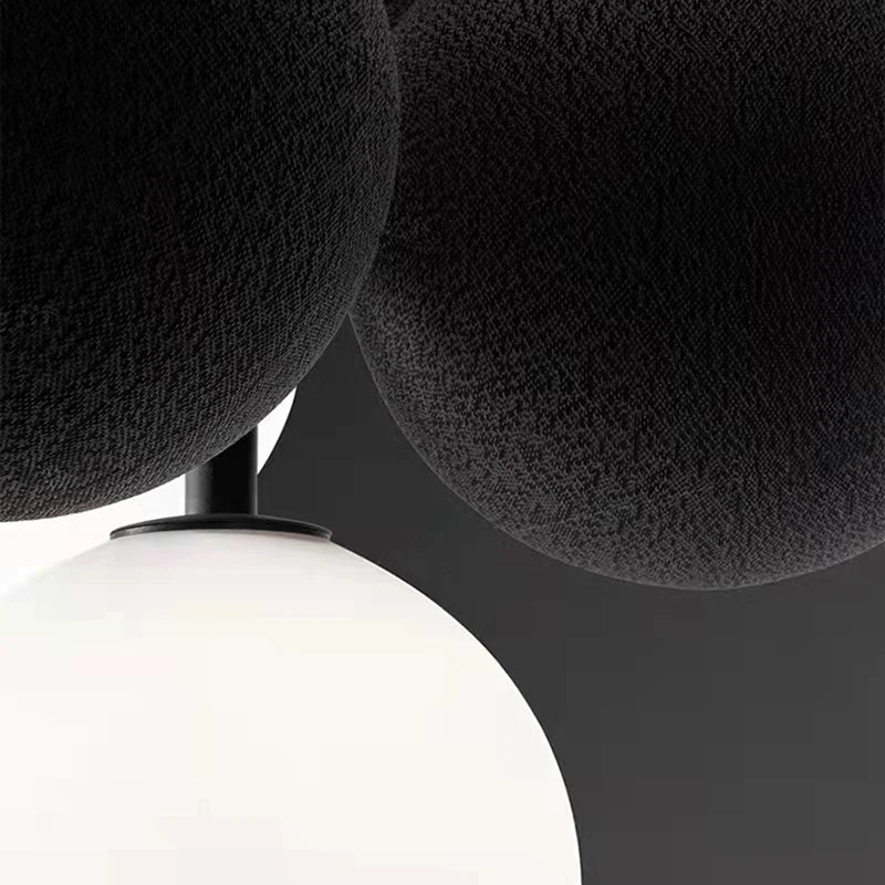 lampe suspendue avec cordon réglable en pvc et ampoule en verre - vue 6 sur 10