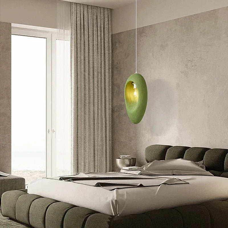 Nordic retro minimalist wabi sabi LED decorative pendant light - vue 3 sur 8