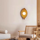 applique murale artistique en résine et verre en forme de feuille pour éclairage d'allée