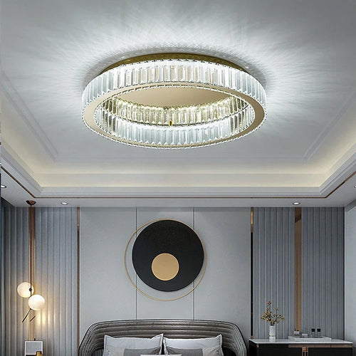 plafonnier en cristal luxueux pour décoration intérieure moderne
