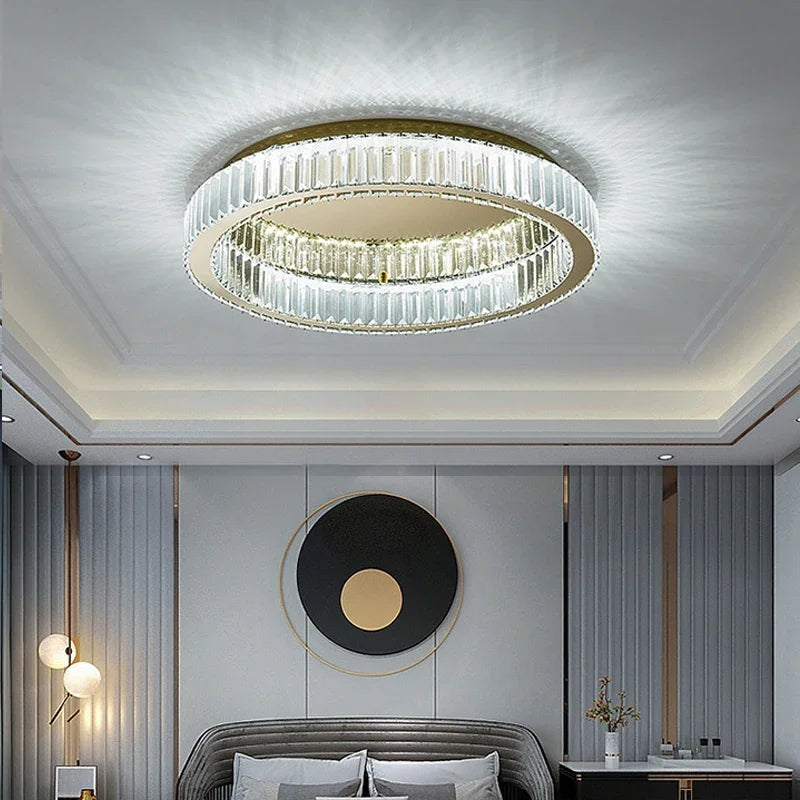 plafonnier en cristal luxueux pour décoration intérieure moderne - vue 5 sur 9
