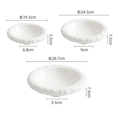 Bol double paroi céramique texture roche style minéral