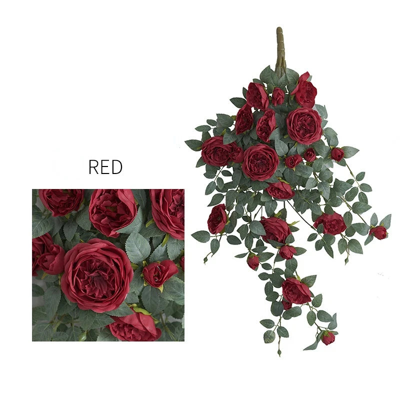 vigne de pivoine en soie artificielle pour décoration élégante - vue 13 sur 12