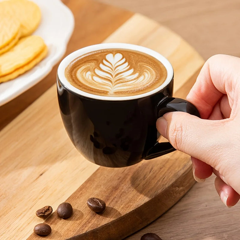 Lot 4 tasses expresso ceramique 60ml style minimal