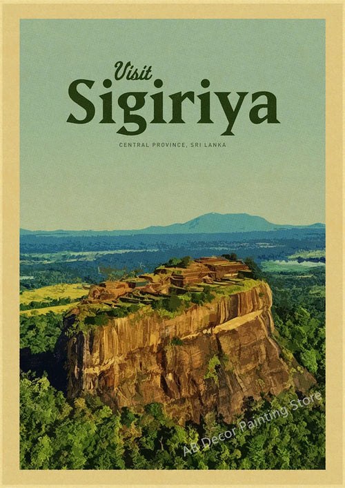 affiche vintage de voyage pour passionnés de tourisme