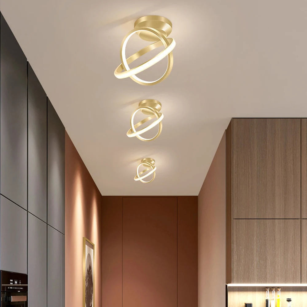 plafonnier moderne à leds pour éclairage de couloir maison