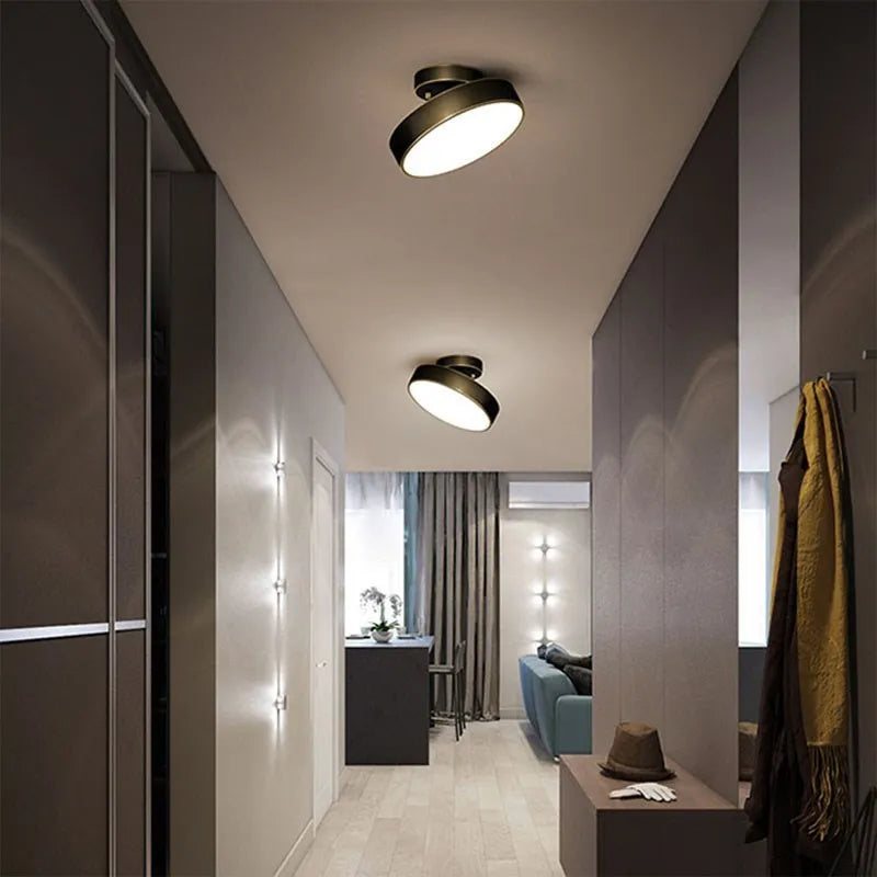 plafonnier cuivre led simple rond vestiaire - vue 4 sur 12