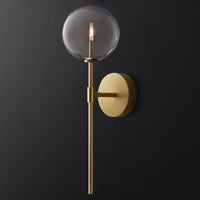 applique murale nordique en boule de verre transparent style rétro américain