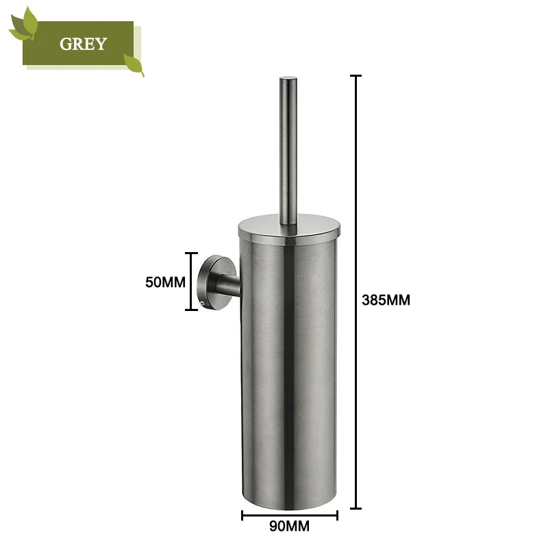 porte brosse de toilette mural en acier inoxydable pour nettoyage et rangement - vue 11 sur 12