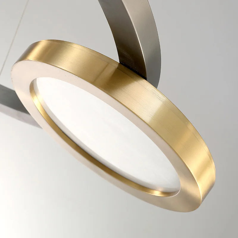 suspension à bande led en acier inoxydable design moderne pour intérieur - vue 8 sur 8