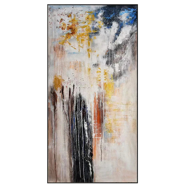 Customizable, Hand-painted Abstract Decorative Painting, Living Room Background Wall Hanging Painting Gold Foil, Canvas Painting