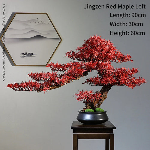 Simulation bonsai trees are suitable for decoration, immortal welcoming pine, green planting, artificial landscape, home, living - vue 26 sur 25