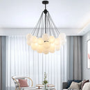 lustre moderne en verre avec boules led pour décoration