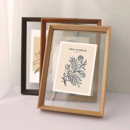 Wall-Hanging, Desktop Solid Wood Photo Frame Transparent Acrylic Frame For Framing Photos, Paintings, Posters, Certificates - vue 2 sur 9