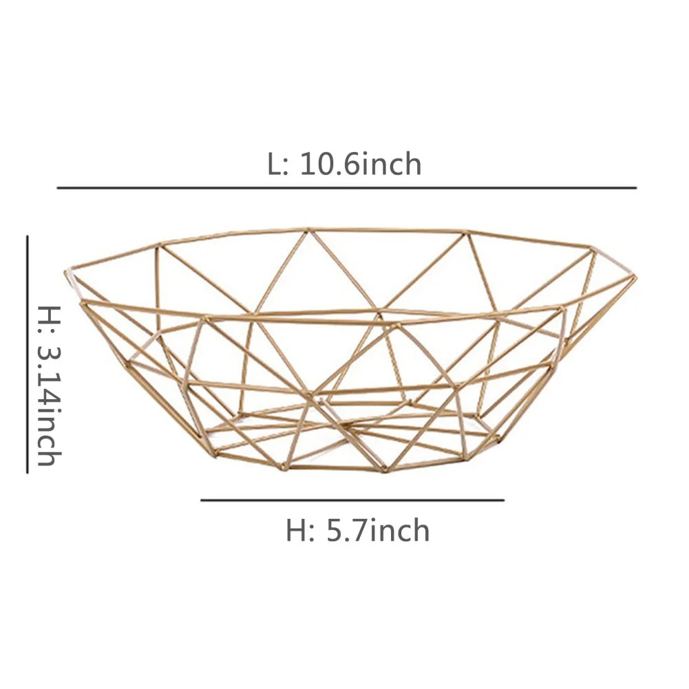 corbeille à fruits en métal pour rangement et décorations variées - vue 14 sur 13