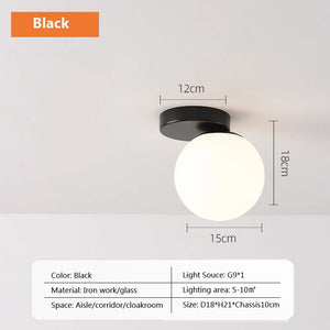 Modern simple nordic glass ceiling lamp