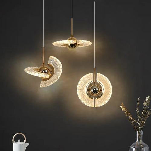 Suspension moderne rotative multi-style Led lumières rondes maison intérieure salon escalier couloir Art décor éclairage de plafond - vue 2 sur 15