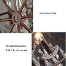 lustre style américain rétro loft en cristal pour bar restaurant