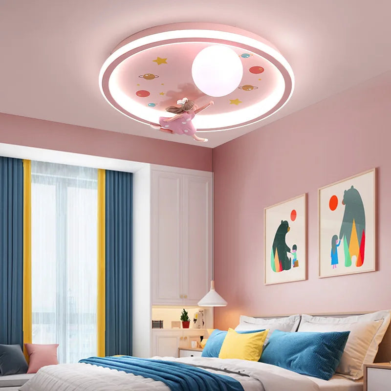 plafonnier mignon pour chambre de petite fille décor romantique et chaleureux - vue 5 sur 7
