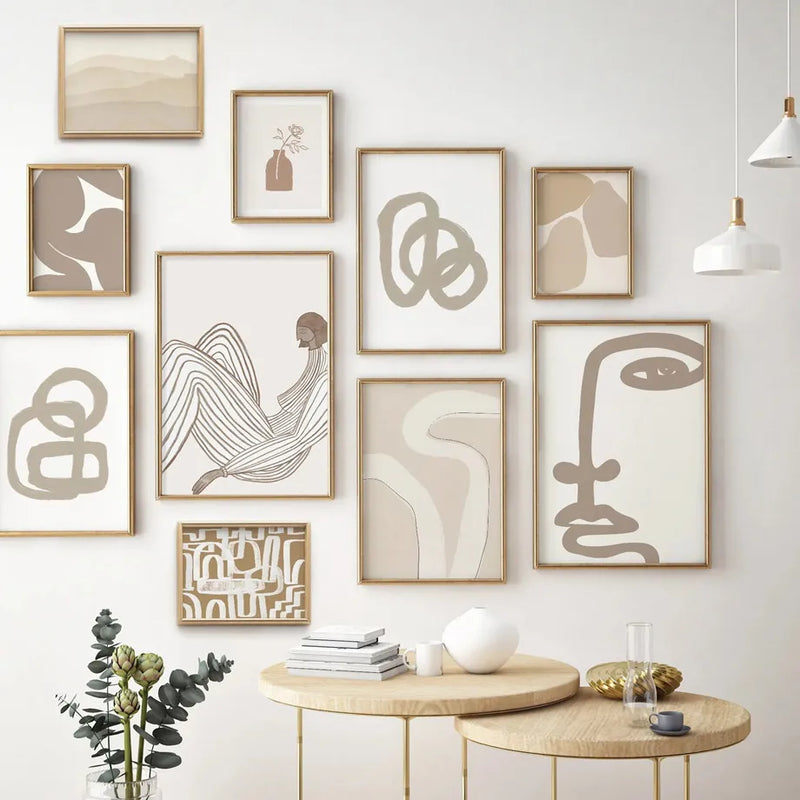 affiches abstraites de visage de fille en ligne pour décoration murale