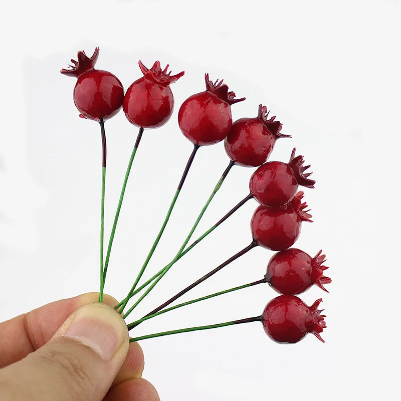 lot de 10 baies artificielles pour couronne de bricolage - vue 3 sur 8